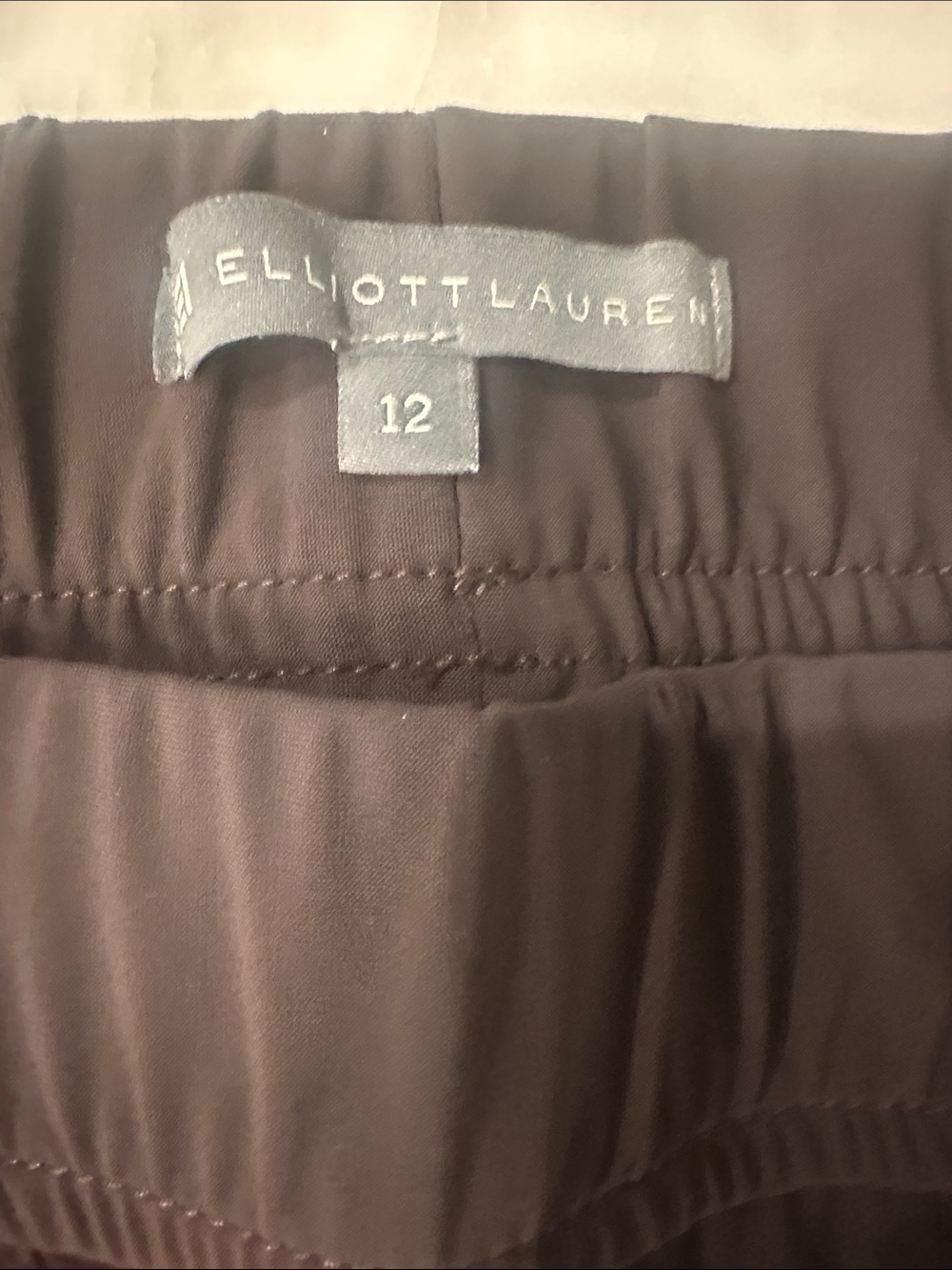 Elliott Lauren Brown Elastic Waist Track Pants